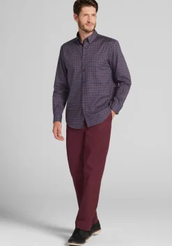 Jos. A. Bank Tailored Fit Med Check Button Up Shirt