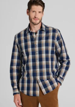 Jos. A. Bank Tailored Fit Medium Check Button Up Shirt