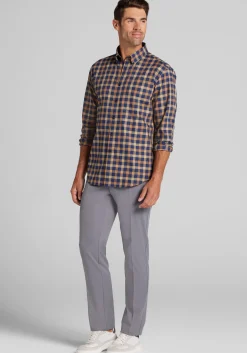Jos. A. Bank Tailored Fit Medium Gingham Plaid Button Up Shirt