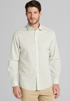 Jos. A. Bank Tailored Fit Mini Floral Cluster Sportshirt CLEARANCE