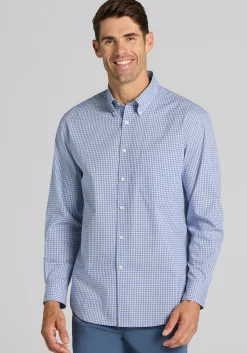 Jos. A. Bank Tailored Fit Mini Tonal Plaid Button Up Shirt