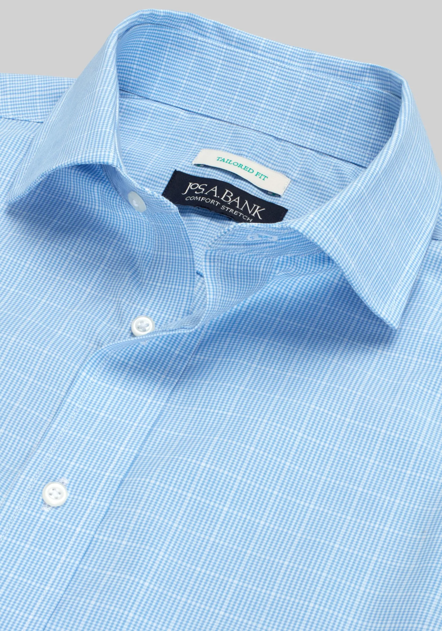 Jos. A. Bank Tailored Fit Offset Grid Dress Shirt