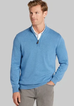 Jos. A. Bank Tailored Fit Pima Cotton 1/4 Zip Sweater