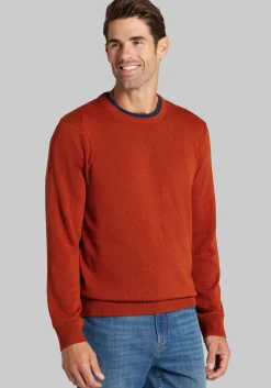 Jos. A. Bank Tailored Fit Pima Cotton Crew Neck Sweater