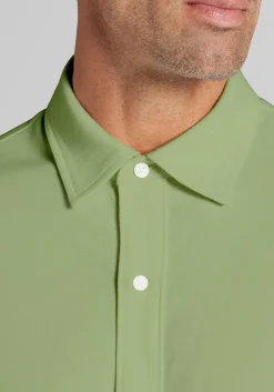 Jos. A. Bank Tailored Fit Pique Short Sleeve Button Up Shirt