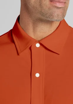 Jos. A. Bank Tailored Fit Pique Short Sleeve Button Up Shirt