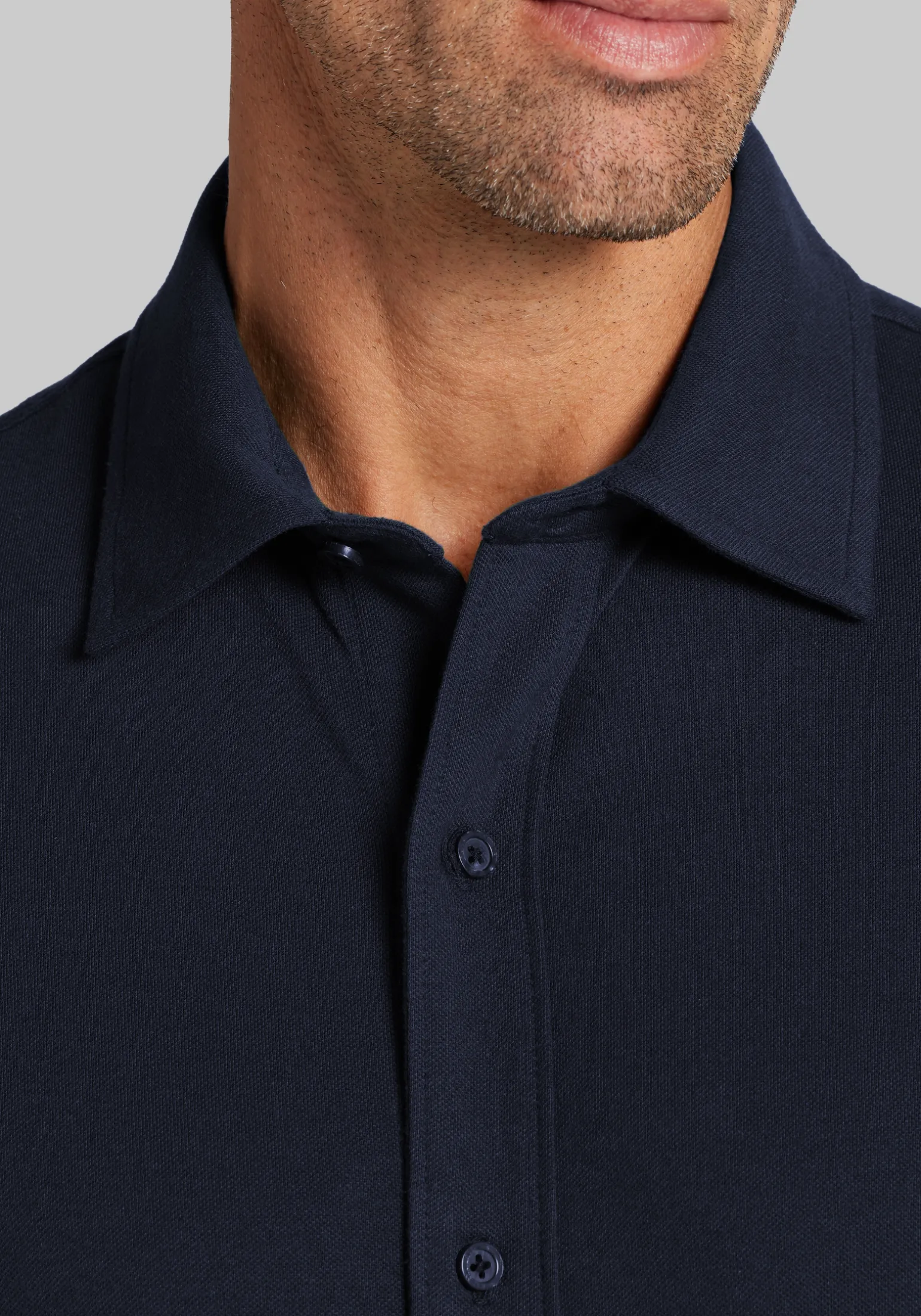 Jos. A. Bank Tailored Fit Pique Short Sleeve Button Up Shirt