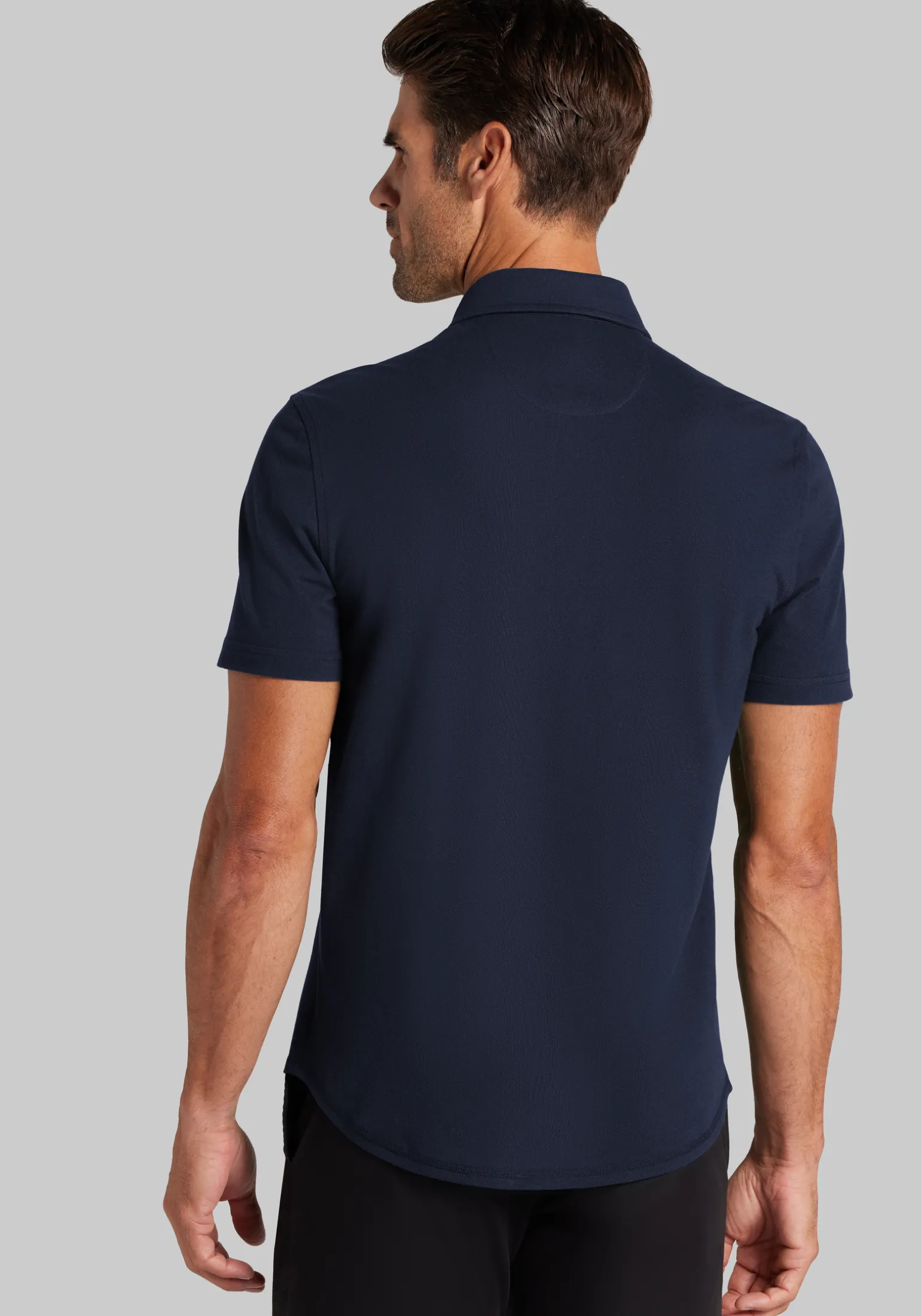 Jos. A. Bank Tailored Fit Pique Short Sleeve Button Up Shirt