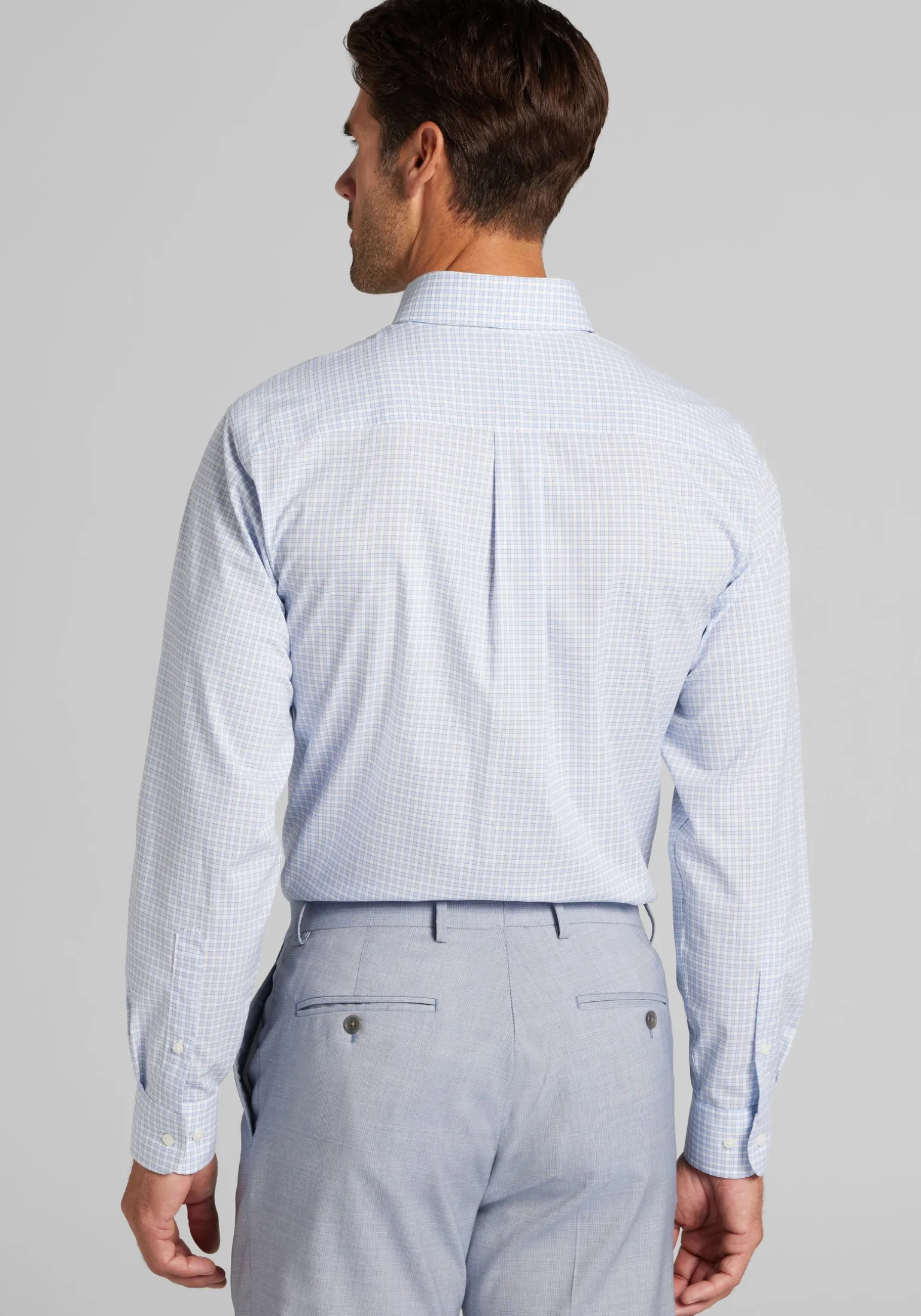 Jos. A. Bank Tailored Fit Plaid Comfort Stretch Dress Shirt