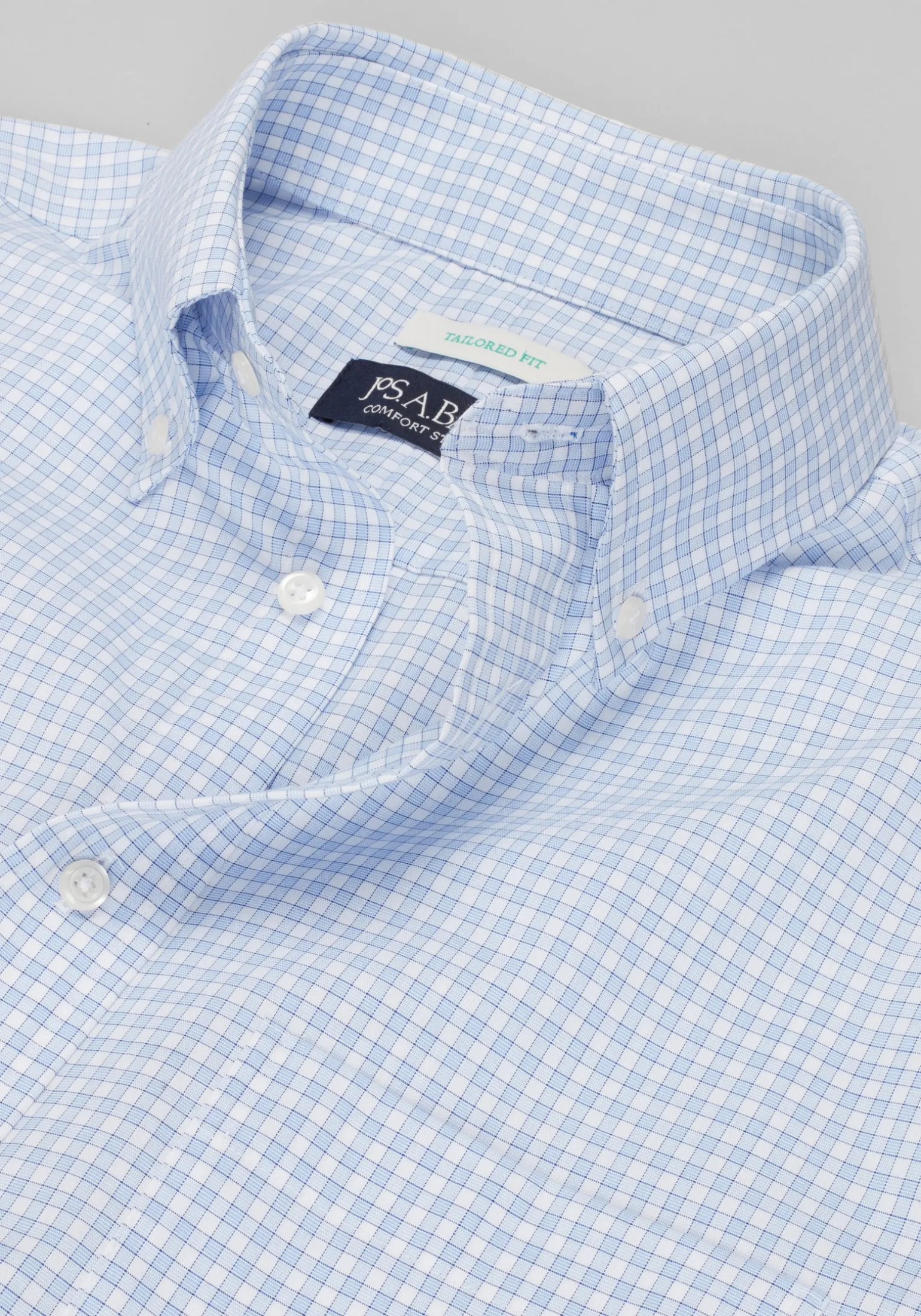 Jos. A. Bank Tailored Fit Plaid Comfort Stretch Dress Shirt