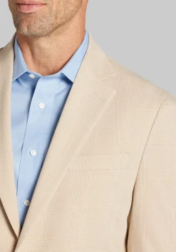 Jos. A. Bank Tailored Fit Plaid Comfort Stretch Plaid Sportcoat