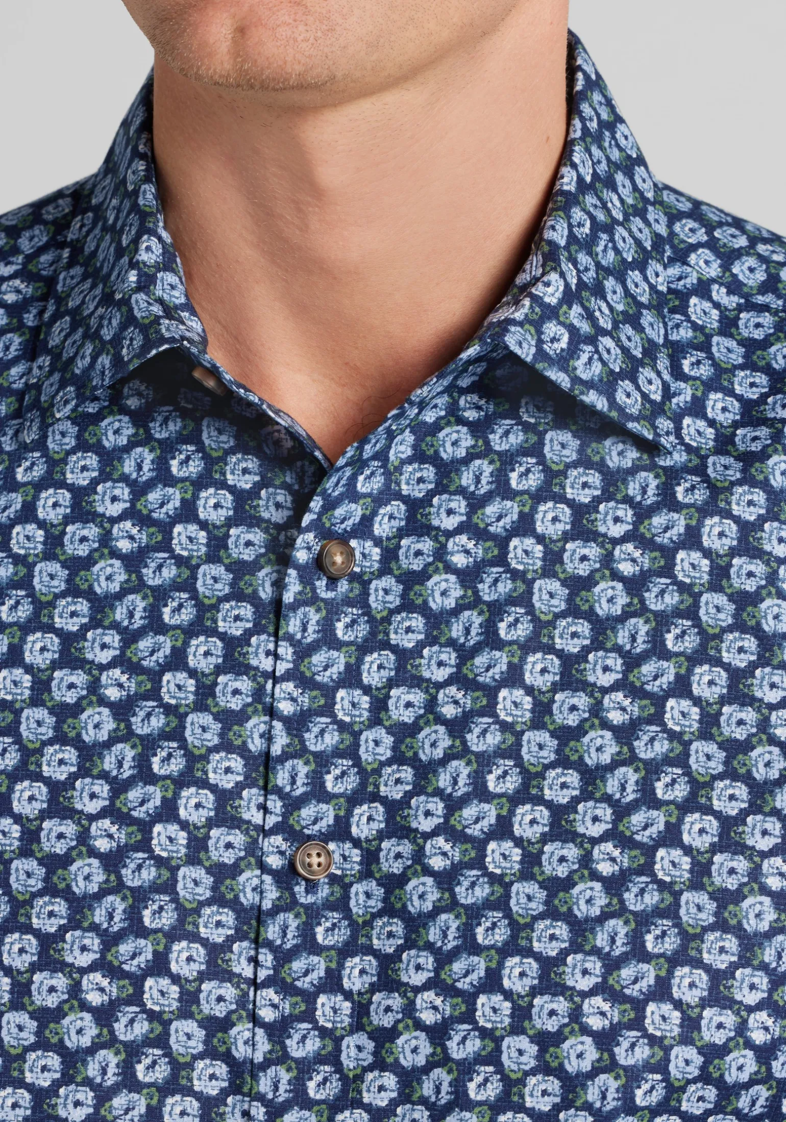 Jos. A. Bank Tailored Fit Roses Button Up Shirt