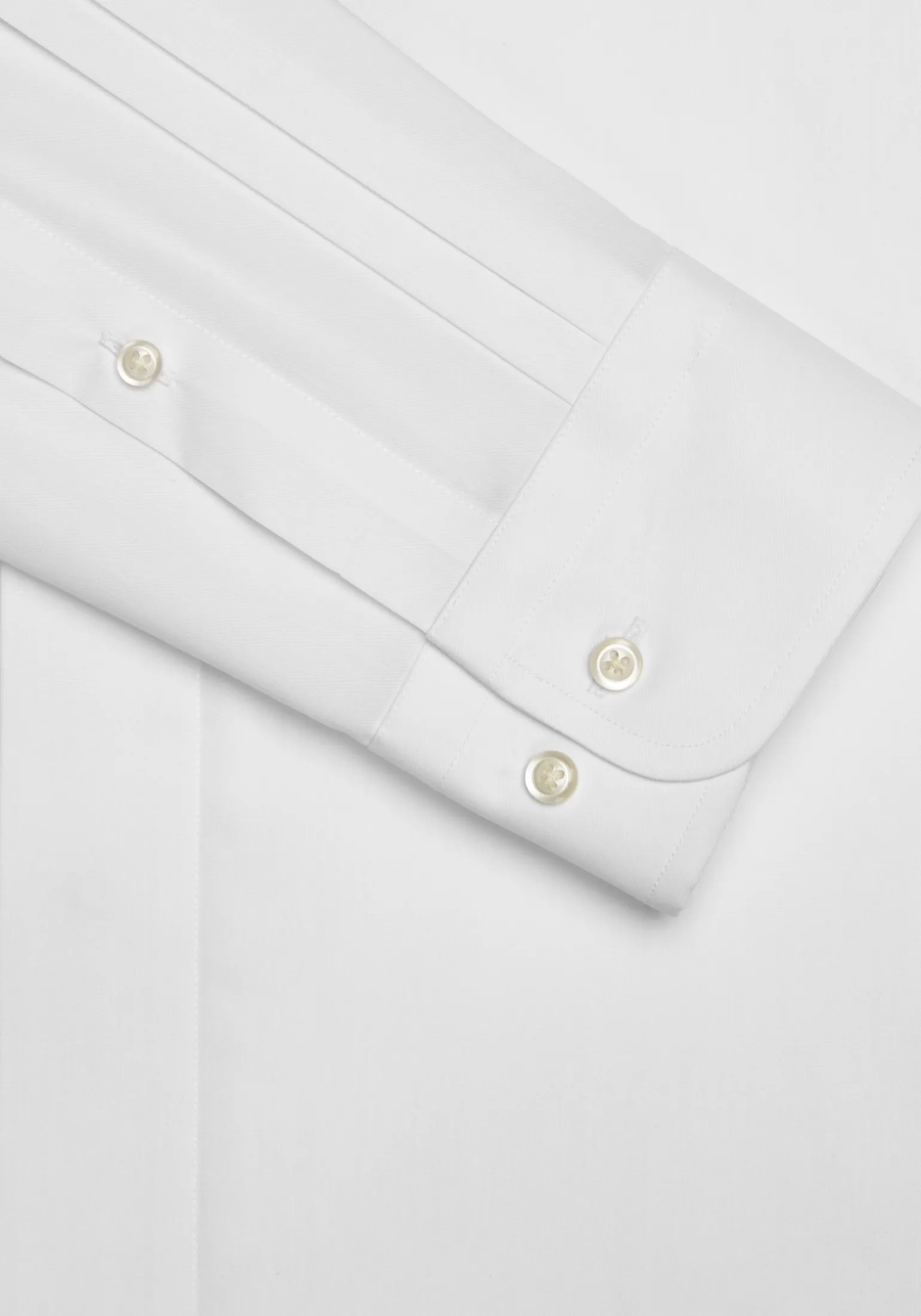 Jos. A. Bank Tailored Fit Spread Collar Covered Placket Solid Dress Shirt