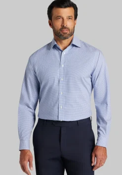 Jos. A. Bank Tailored Fit Spread Collar Tiny Grid Dress Shirt