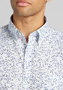 Jos. A. Bank Tailored Fit Swirling Leaves Button Up Shirt