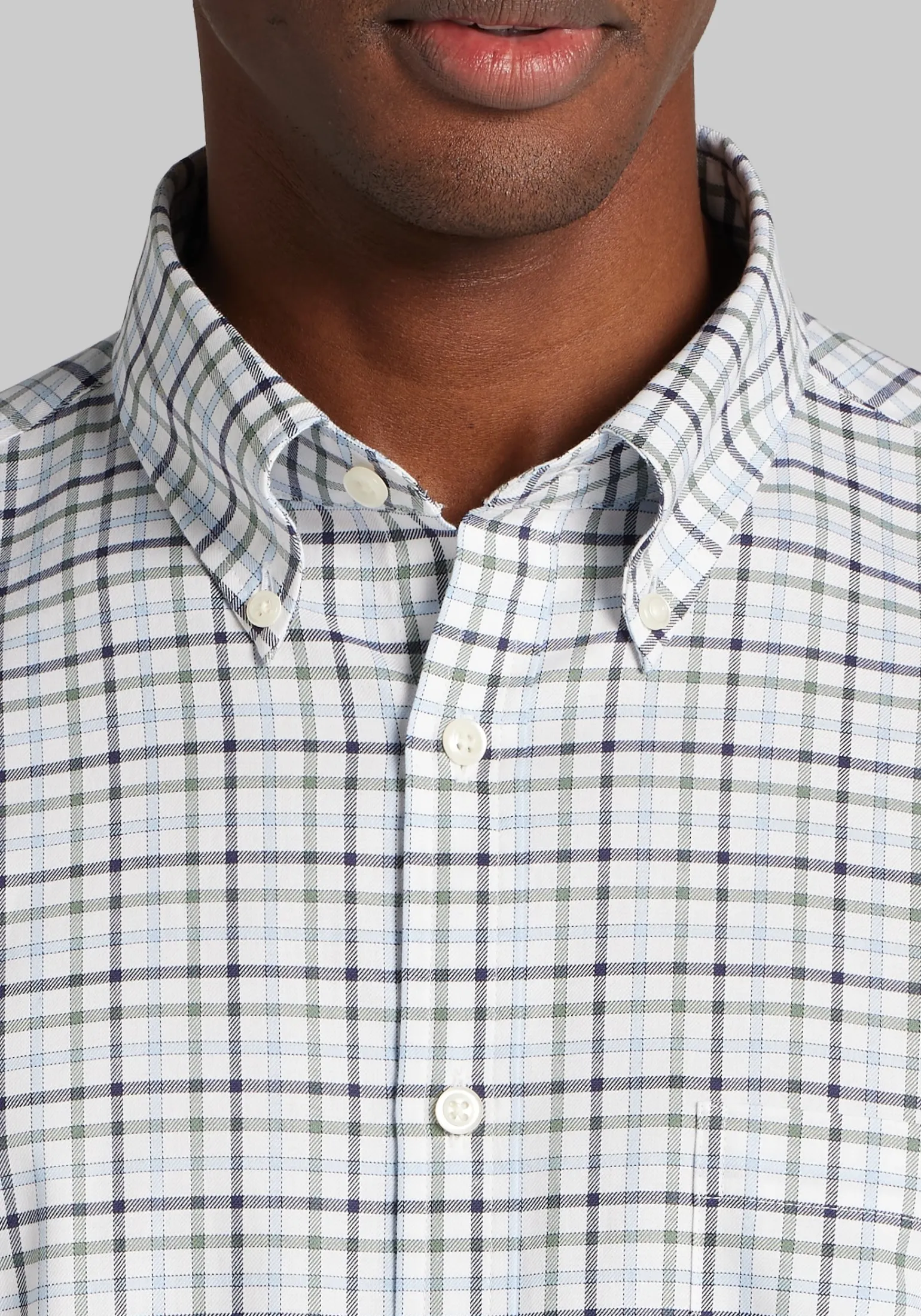 Jos. A. Bank Tailored Fit Tattersall Button Up Shirt
