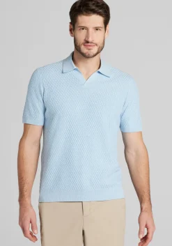 Jos. A. Bank Tailored Fit Textured Johnny Collar Sweater