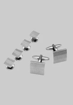 Jos. A. Bank Textured Square Cufflinks & Stud Set