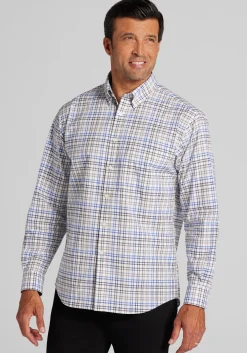 Jos. A. Bank Traditional Fit Check Button-Up Shirt - Big & Tall