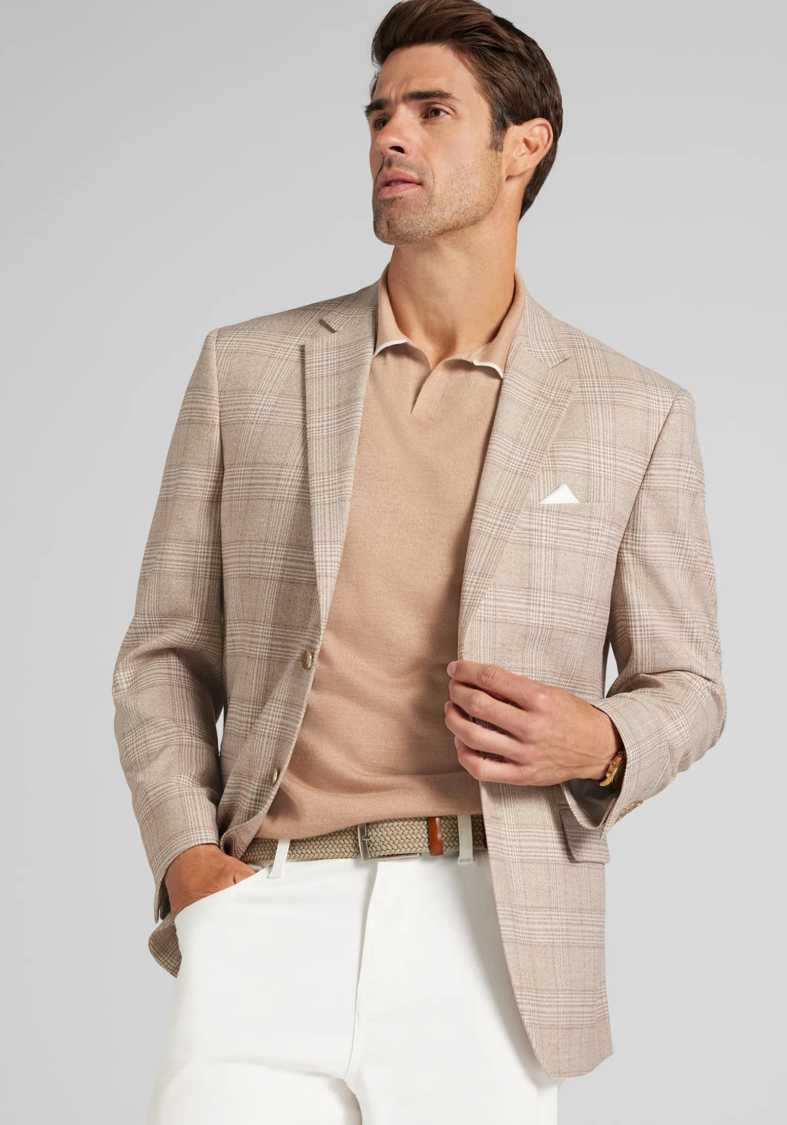 Jos. A. Bank Traditional Fit Comfort Stretch Plaid Sportcoat
