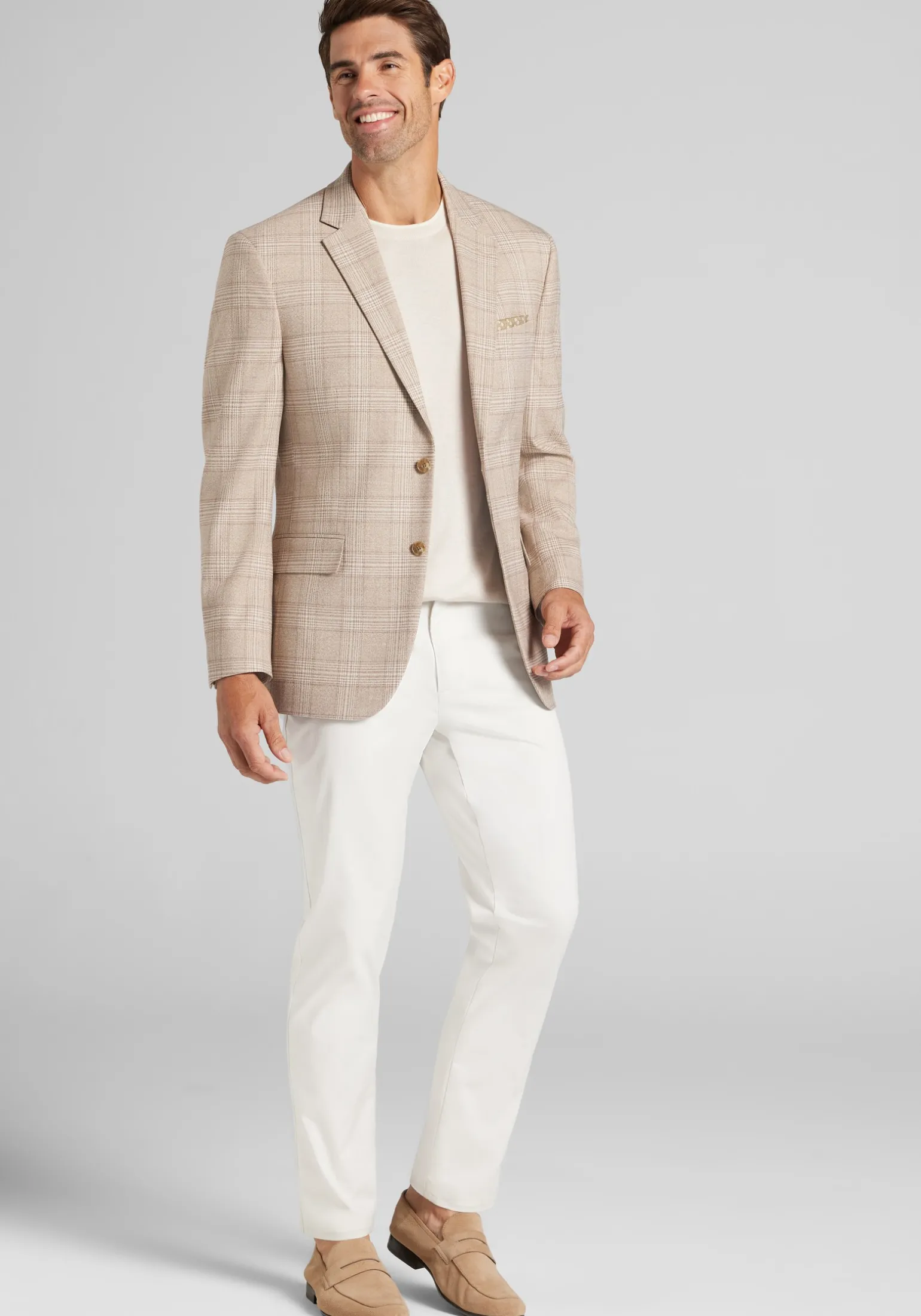 Jos. A. Bank Traditional Fit Comfort Stretch Plaid Sportcoat