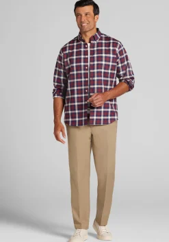 Jos. A. Bank Traditional Fit Large Plaid Button Up Shirt