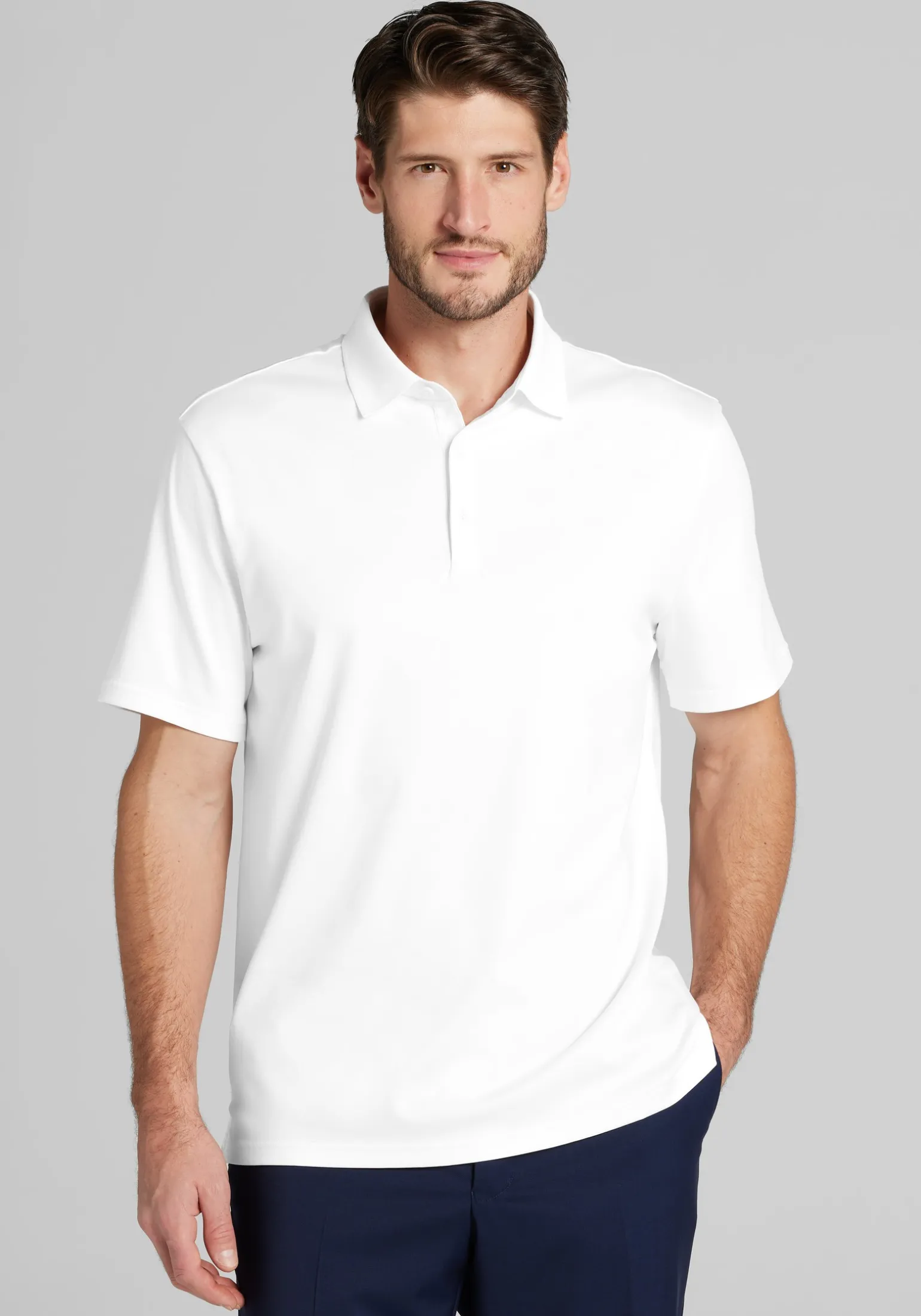 Jos. A. Bank Traditional Fit Liquid Cotton Interlock Polo