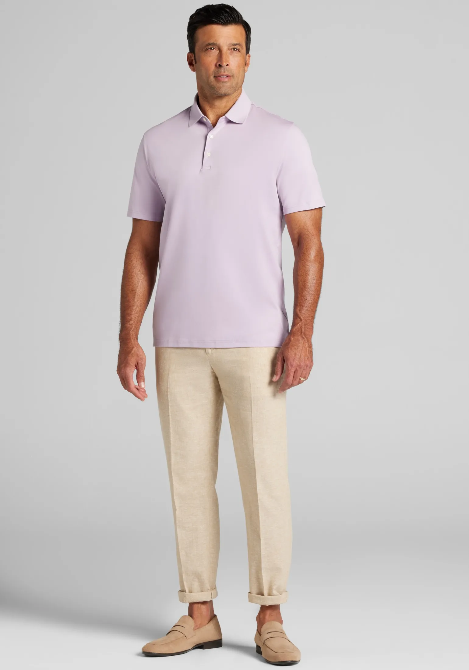 Jos. A. Bank Traditional Fit Liquid Cotton Interlock Polo