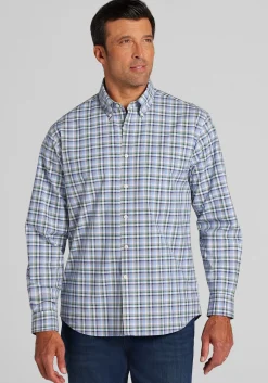 Jos. A. Bank Traditional Fit Multi-Check Button Up Shirt