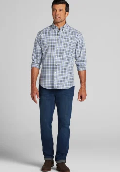 Jos. A. Bank Traditional Fit Multi-Check Button Up Shirt
