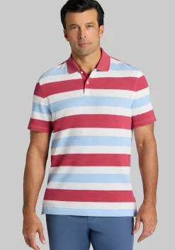 Jos. A. Bank Traditional Fit Popcorn Stripe Polo
