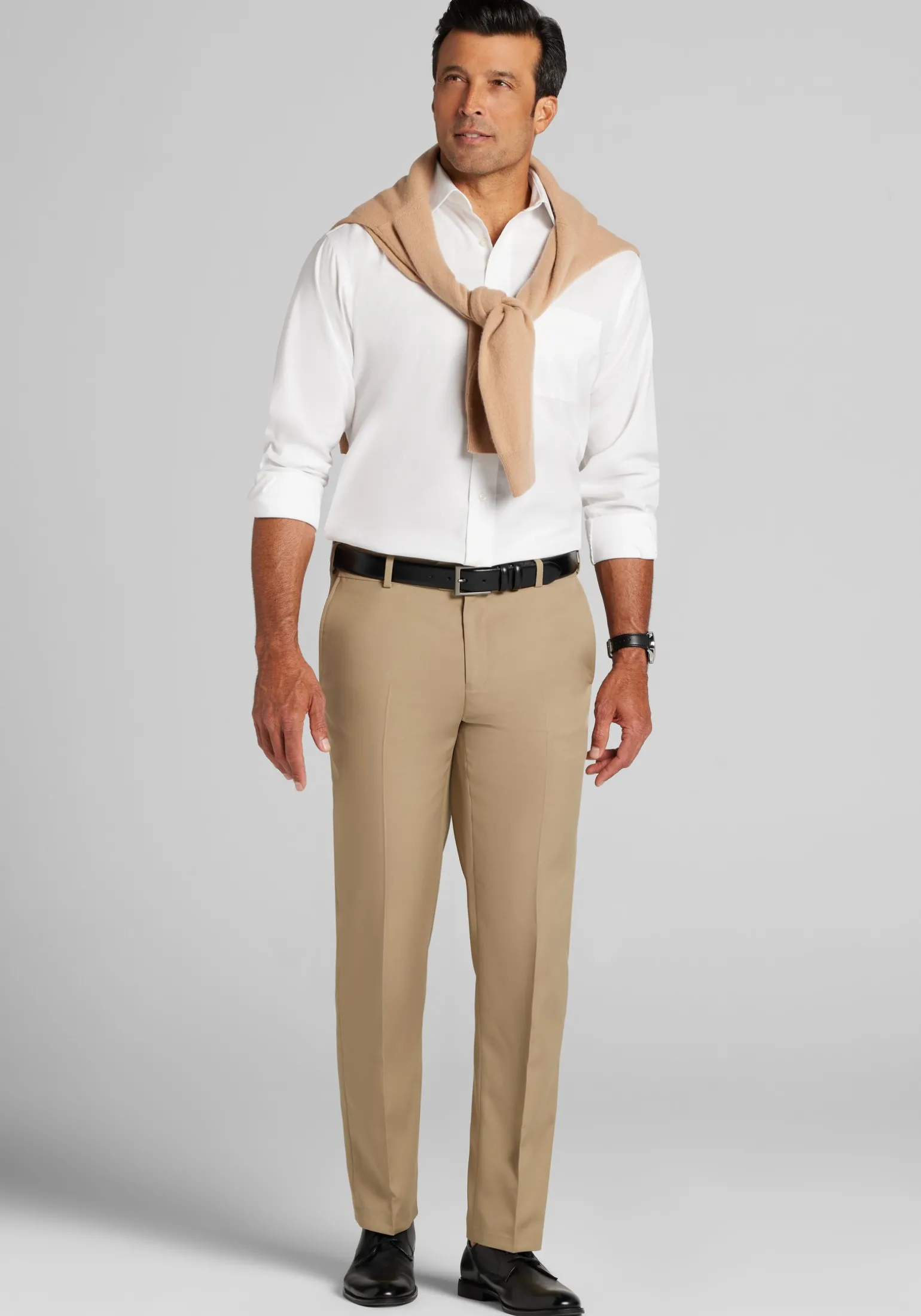 Jos. A Bank Traditional Fit Solid Comfort Stretch Dress Shirt