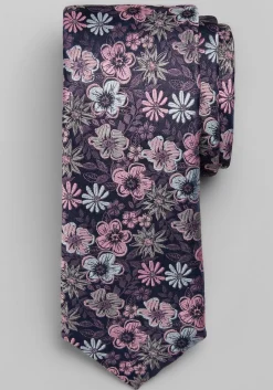 Joseph A. Bank Colorful Floral Narrow Tie