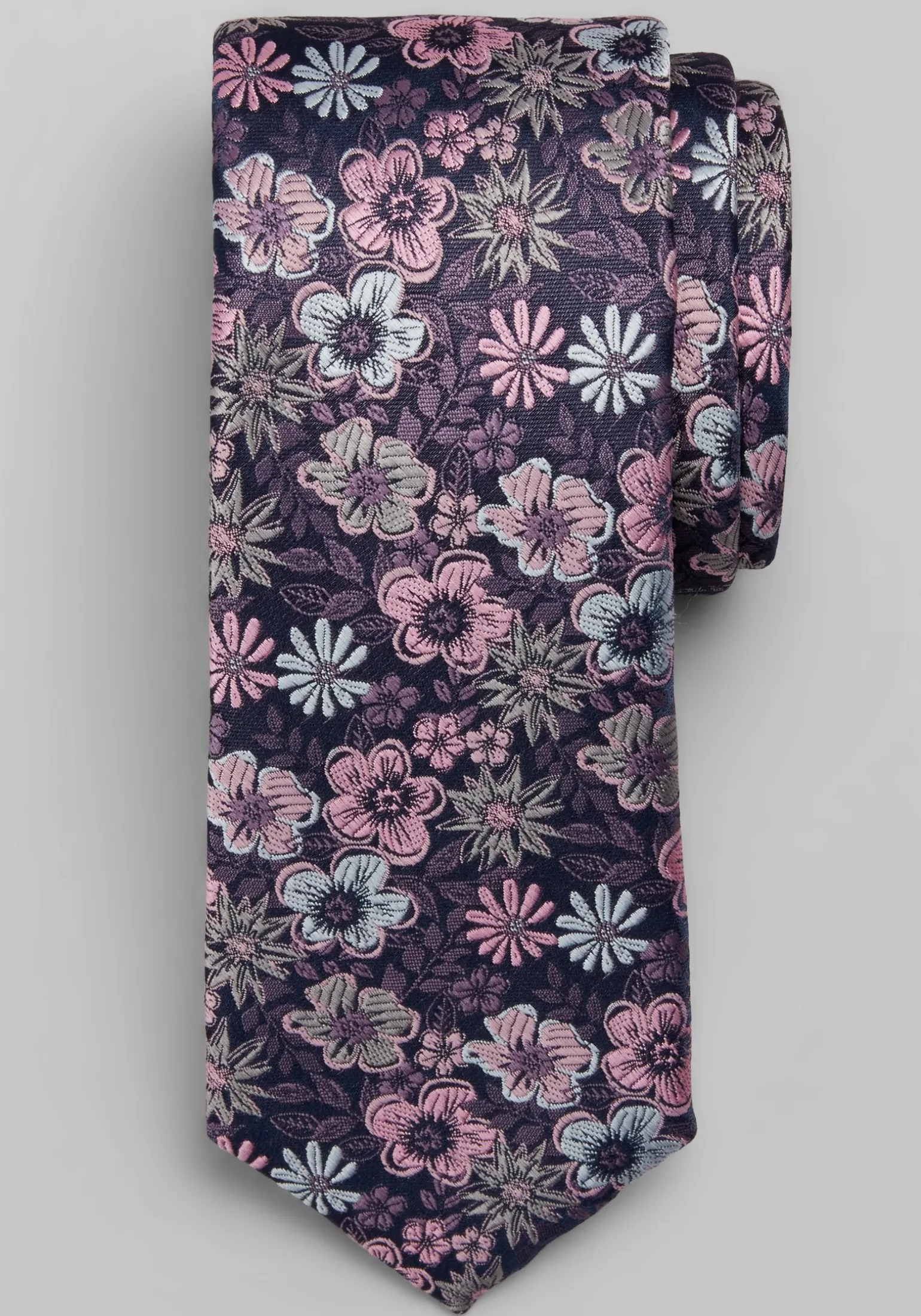Joseph A. Bank Colorful Floral Narrow Tie