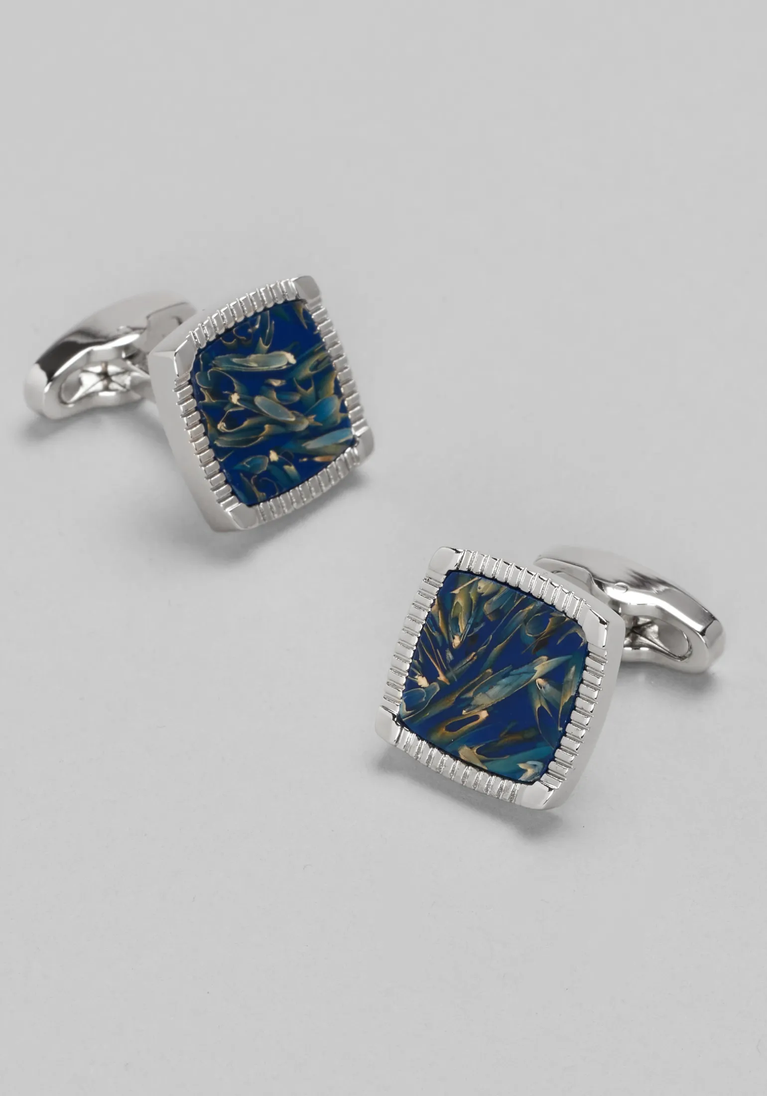 Joseph A. Bank Square Multicolor Stone Cufflinks
