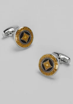 Joseph A. Bank Two-Tone Medallion Cufflinks