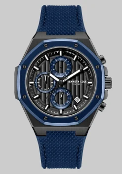 Kenneth Cole New York Chronograph Silicone Strap Watch
