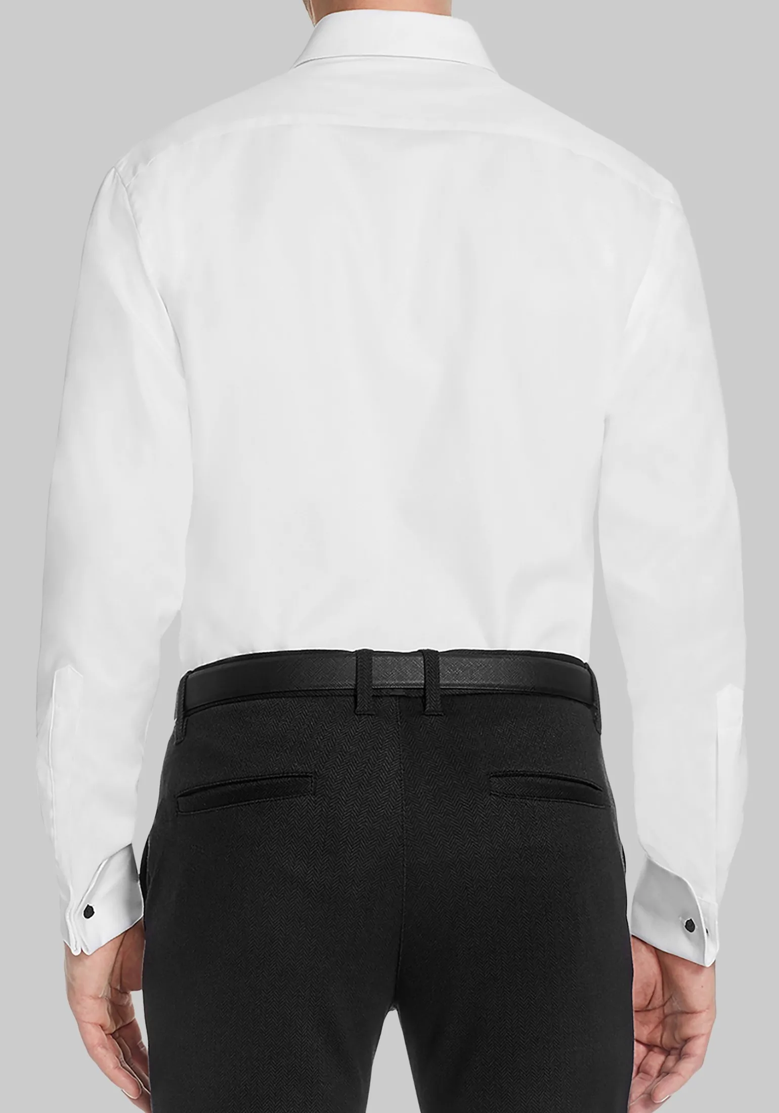 Michelsons of London Tailored Fit Pique Formal Dress Shirt