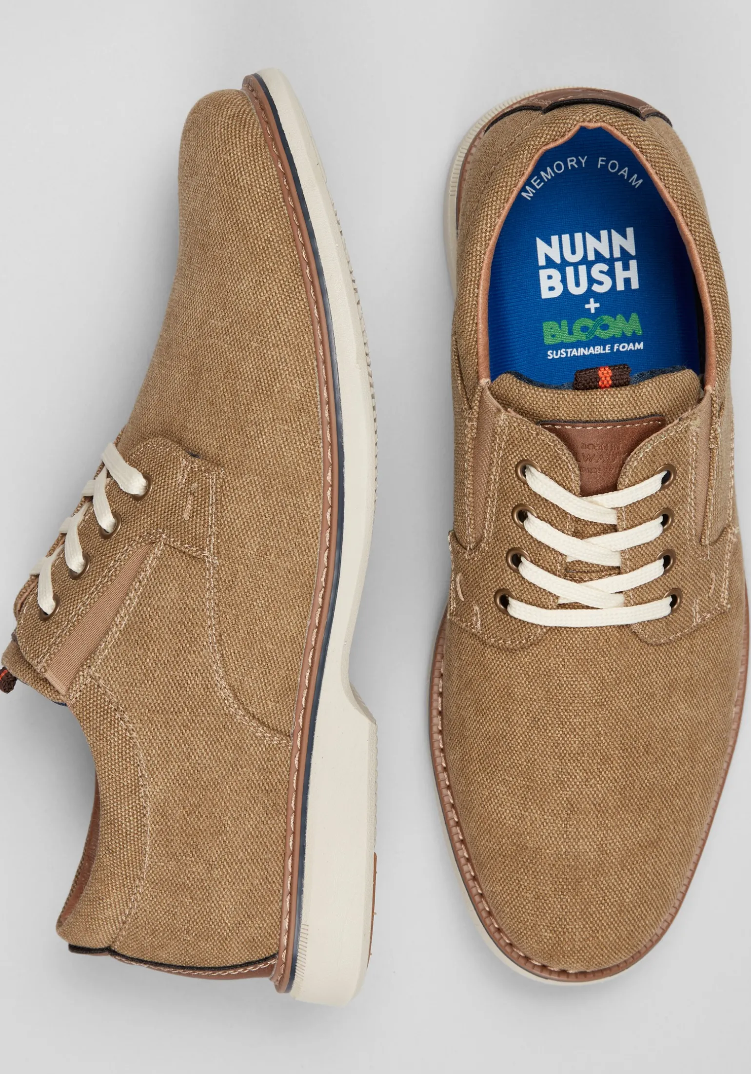 Nunn Bush Otto Canvas Plain Toe Oxfords