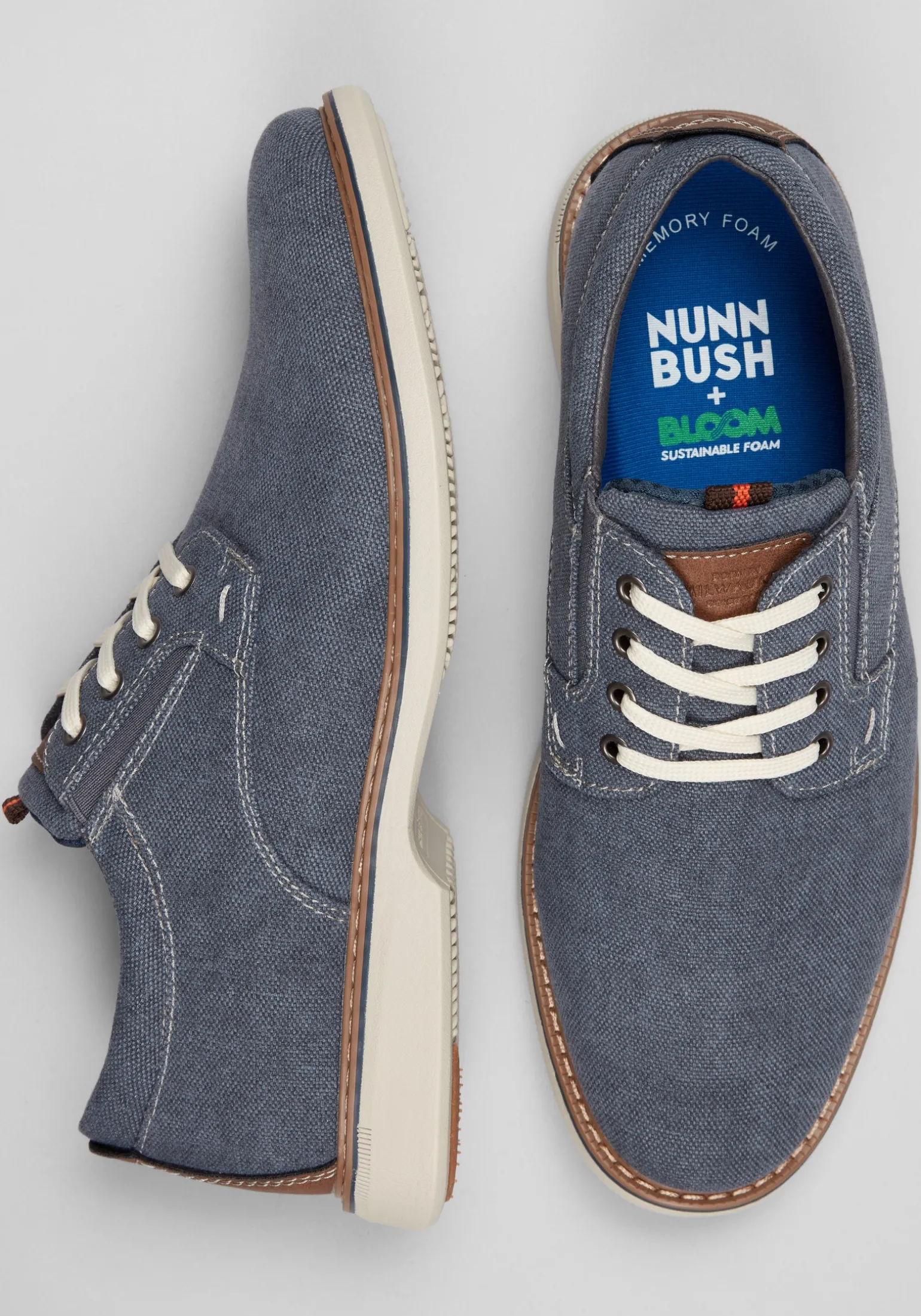 Nunn Bush Otto Canvas Plain Toe Oxfords