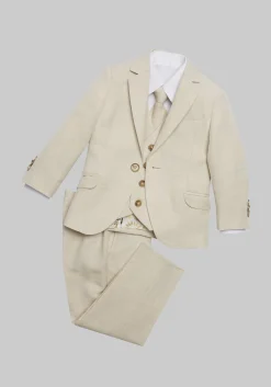 Oasis Linen Blend 5-Piece Toddler Boys Suit