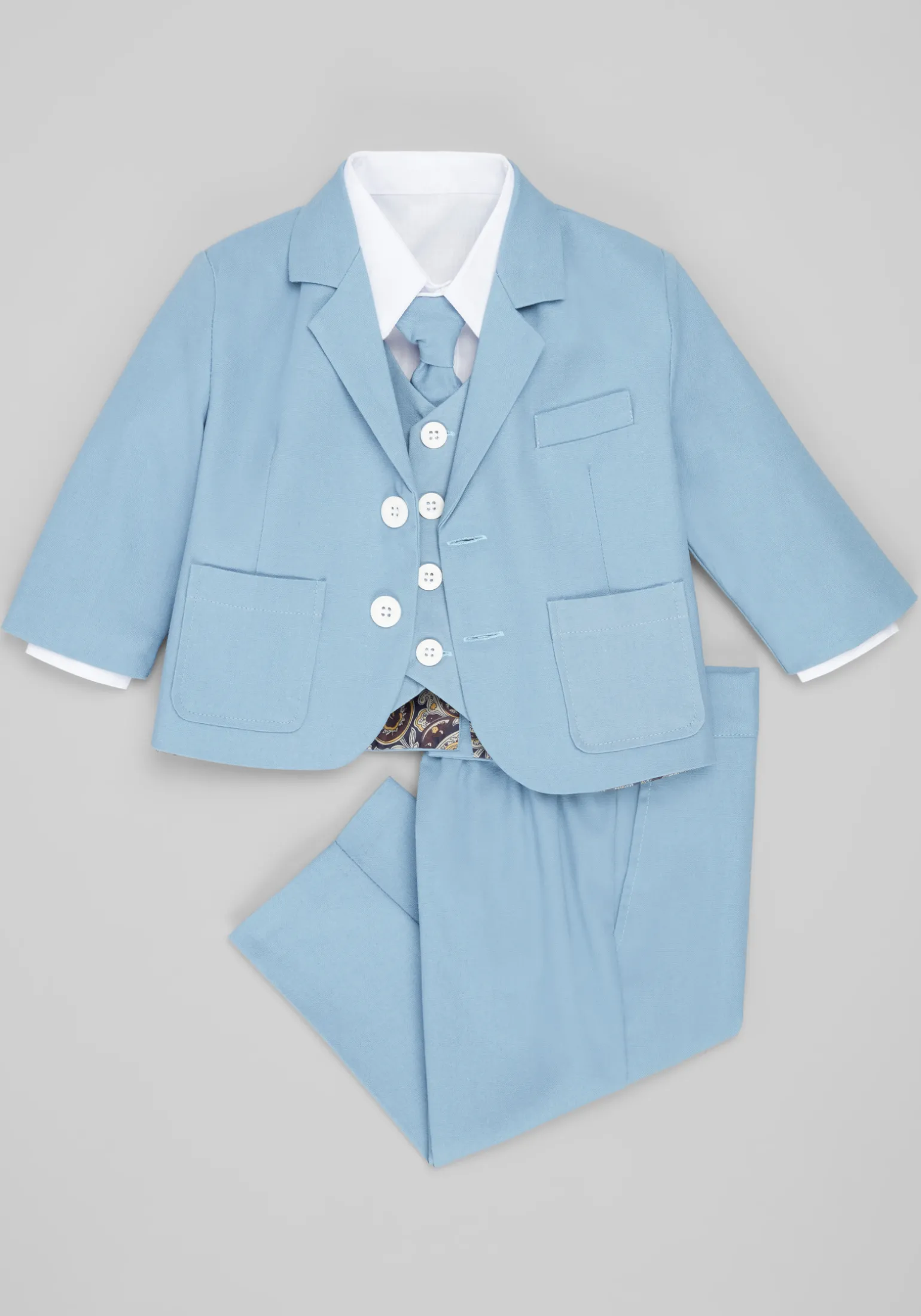 Peanut Butter Collection Joey Safari Linen 5-Piece Toddler Boys Suit Set