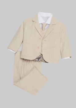 Peanut Butter Collection Joey Safari Linen 5-Piece Toddler Boys Suit Set