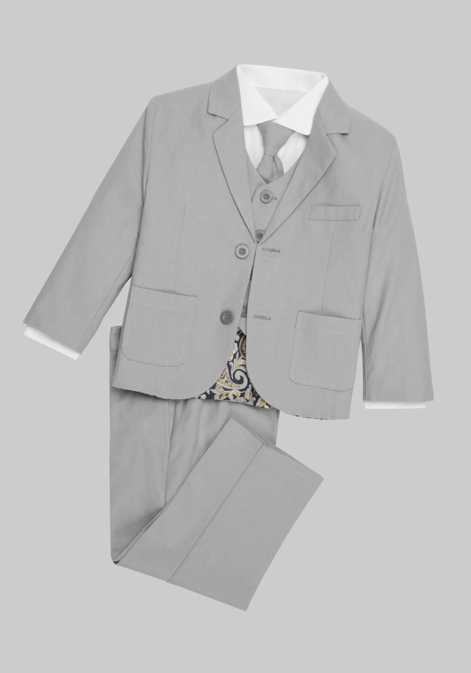 Peanut Butter Collection Joey Safari Linen 5-Piece Toddler Boys Suit Set