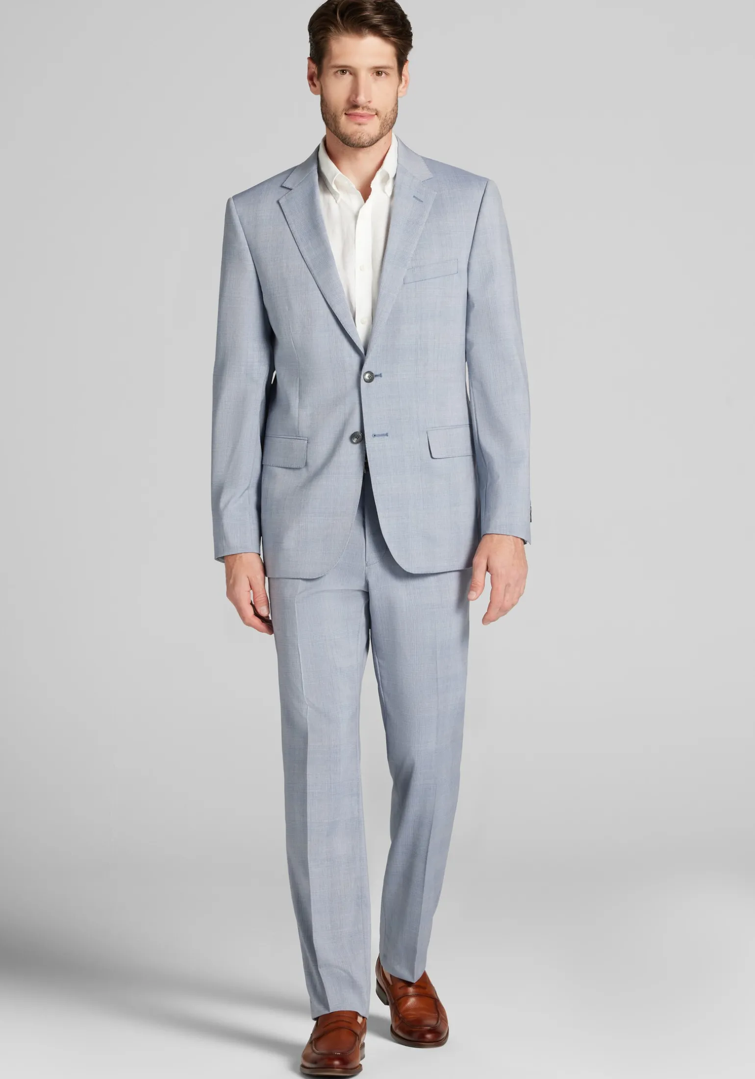 Reserve Collection Slim Fit 100% Italian Wool Plaid Suit Separates Jacket