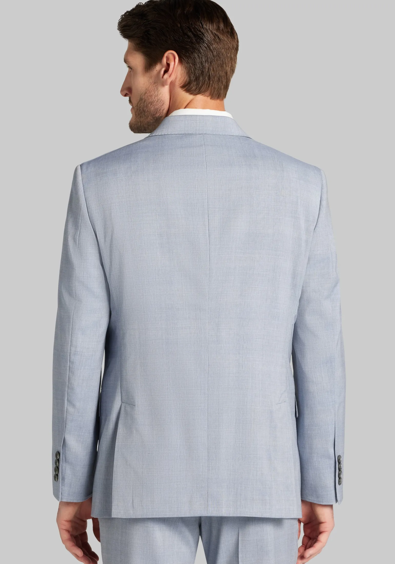 Reserve Collection Slim Fit 100% Italian Wool Plaid Suit Separates Jacket