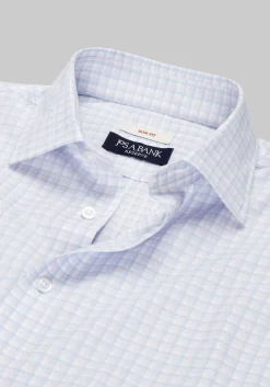 Reserve Collection Slim Fit Spread Collar Plaid Dress Shirt