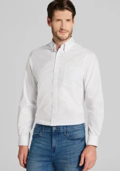 Reserve Collection Slim Fit Spread Collar Stripe Dress Shirt