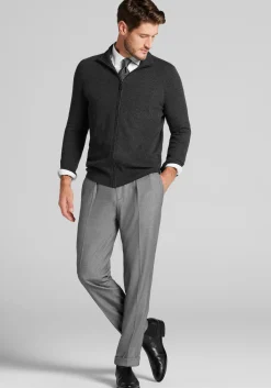 Reserve Collection Slim Fit Spread Collar Herringbone Dress Shirt