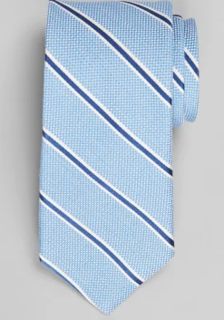Reserve Collection Summer Oxford Stripe Silk-Linen Blend Tie
